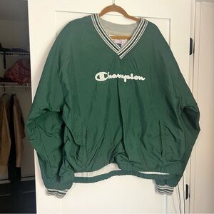 Vintage Champion Forest Green V-Neck Jacket